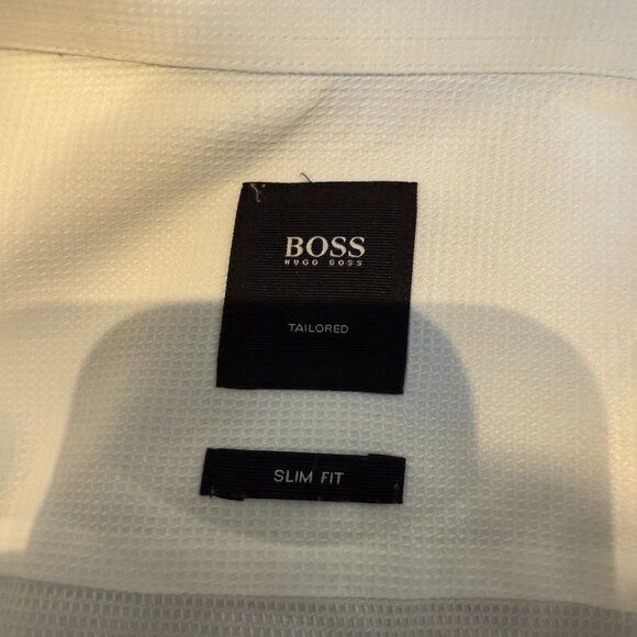 Boss Hugo Boss white slim fit dress shirt - size 15 - Picture 3 of 8